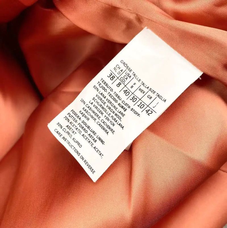 Max Mara MaxMara Orange Wool Coat for Women 0089 Size ONE SIZE - 4 Thumbnail