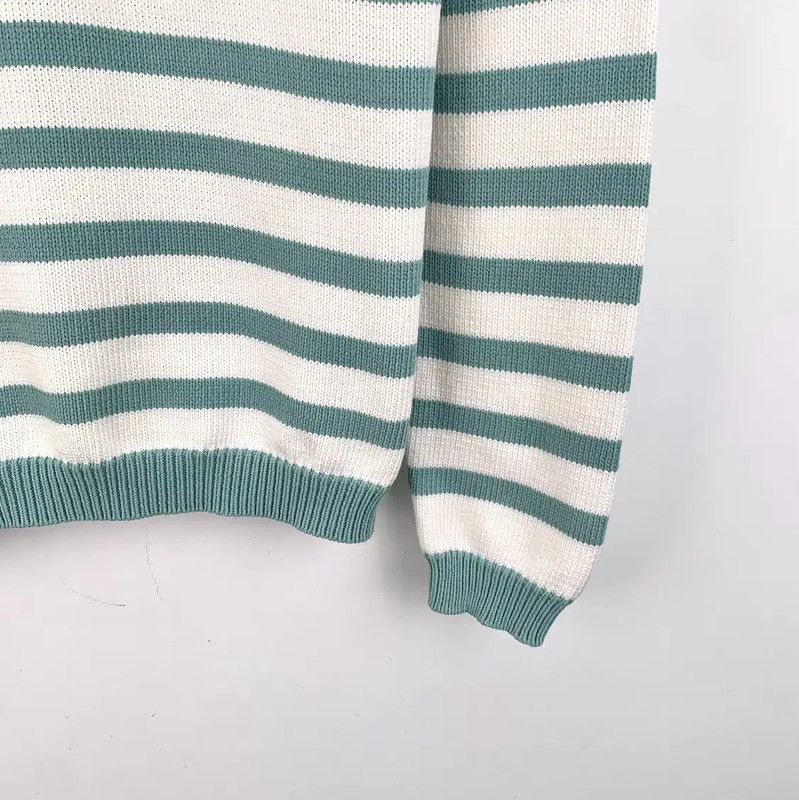 Max Mara MaxMara Striped Cotton Sweater for Women 0089 Size M / US 6-8 / IT 42-44 - 5 Thumbnail