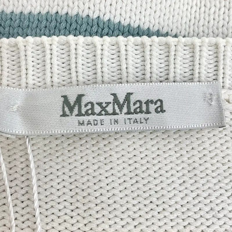 Max Mara MaxMara Striped Cotton Sweater for Women 0089 Size M / US 6-8 / IT 42-44 - 6 Thumbnail