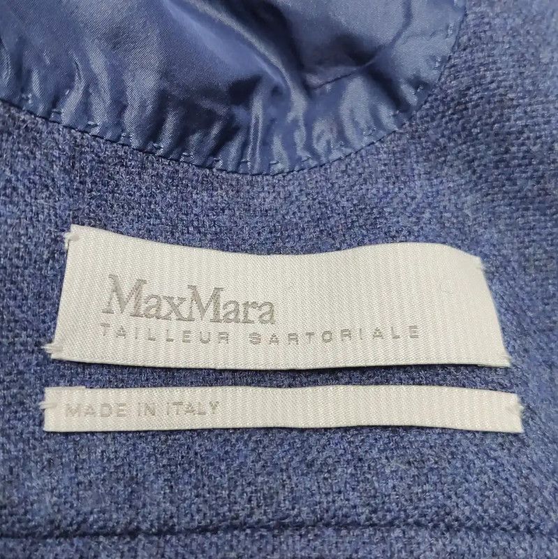 Max Mara MaxMara Women's Double-Breasted Wool Jacket 0089 Size XS / US 0-2 / IT 36-38 - 3 Thumbnail