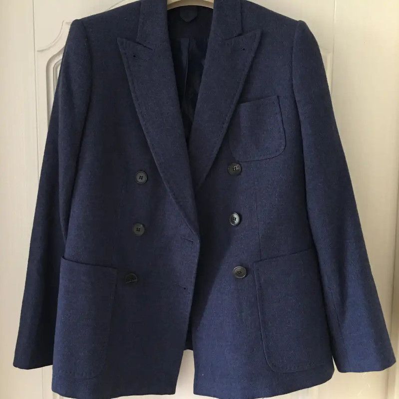 Max Mara MaxMara Women's Double-Breasted Wool Jacket 0089 Size XS / US 0-2 / IT 36-38 - 8 Thumbnail