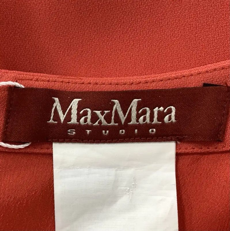 Max Mara MaxMara Red V-Neck Dress with Belt 0089 Size M / US 6-8 / IT 42-44 - 3 Thumbnail