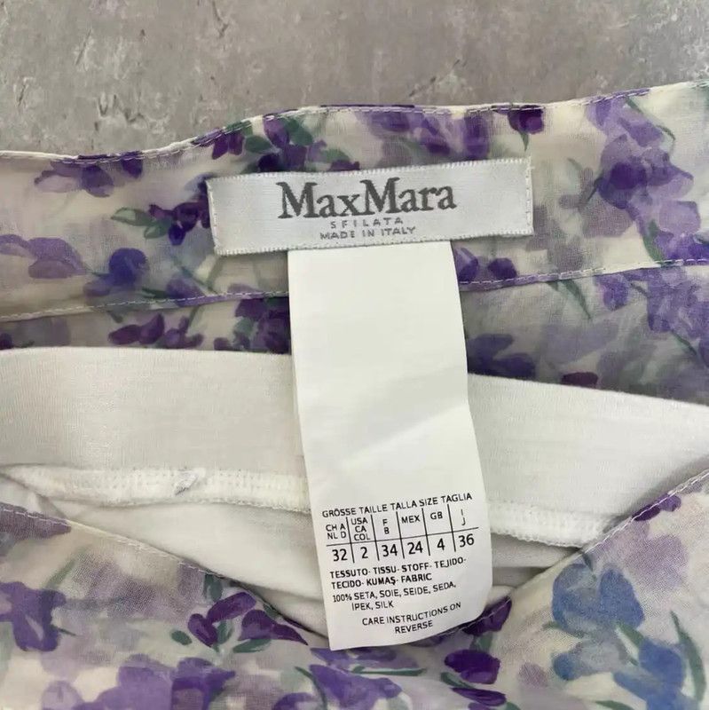 Max Mara MaxMara Summer Lilac Silk Midi Skirt 0089 Size 25" / US 0 / IT 36 - 4 Thumbnail