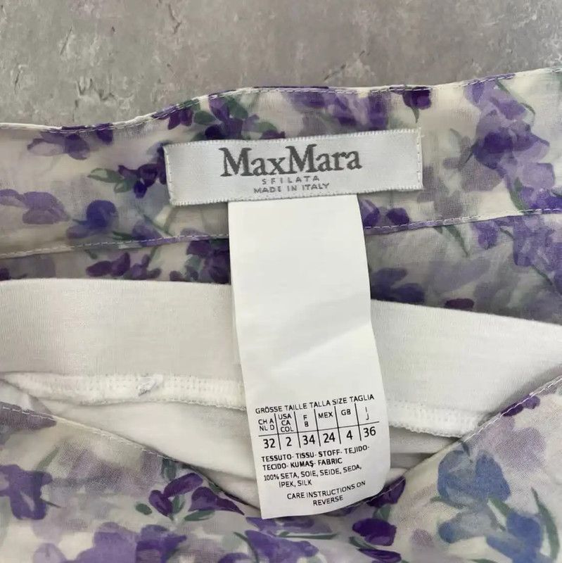 Max Mara MaxMara Summer Lilac Silk Midi Skirt 0089 Size 25" / US 0 / IT 36 - 3 Thumbnail
