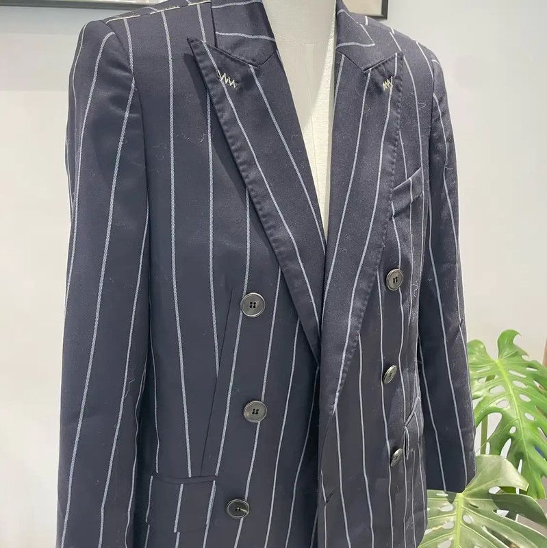 Max Mara MaxMara Navy Wool Women's Jacket 0089 Size M / US 6-8 / IT 42-44 - 3 Thumbnail