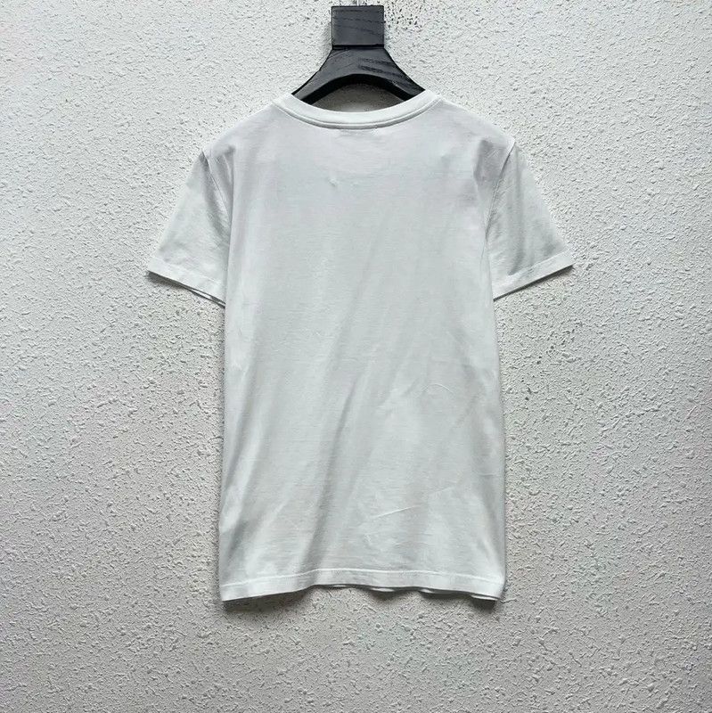 Max Mara MaxMara White Cotton Embroidered Logo T-Shirt 0089 Size M / US 6-8 / IT 42-44 - 2 Thumbnail