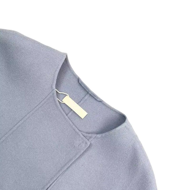 Max Mara MaxMara Stylish Blue Women's Coat 0089 Size ONE SIZE - 3 Thumbnail