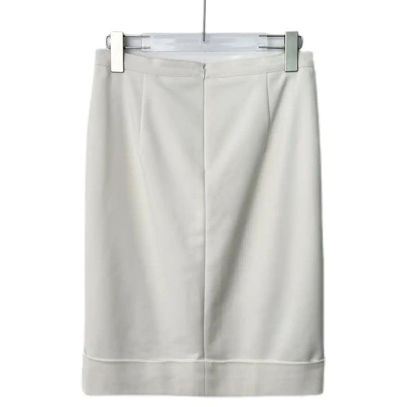 Max Mara MaxMara Women's White Cotton Blend Skirt 0089 Size 23" - 2 Thumbnail