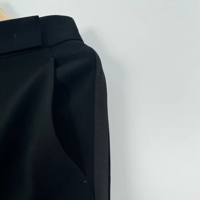 Max Mara MaxMara Black Acetate Casual Pants for Women 0089 Size 24" / US 00 / IT 34 - 3 Thumbnail