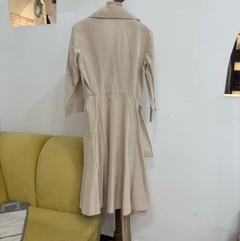 Max Mara MaxMara Beige Silk Blend Trench Coat 0089 Size S / US 4 / IT 40 - 2 Thumbnail