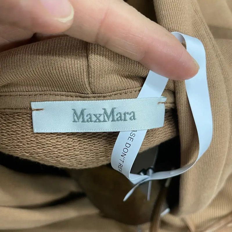 Max Mara MaxMara Brown Cotton Women's Hoodie 0089 Size M / US 6-8 / IT 42-44 - 3 Thumbnail