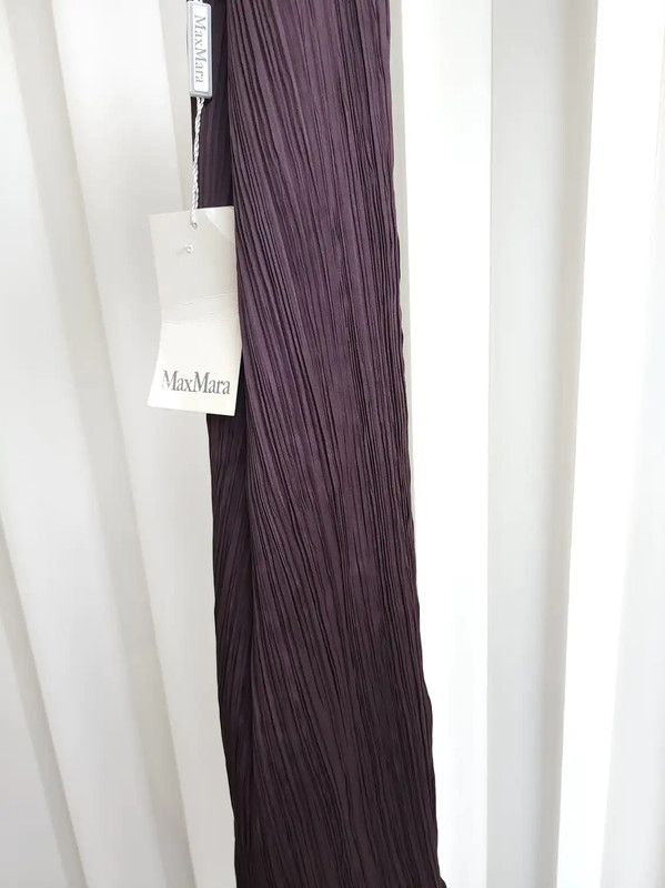 Max Mara MaxMara Pleated Midi Skirt in Deep Purple 0089 Size 23" - 3 Thumbnail