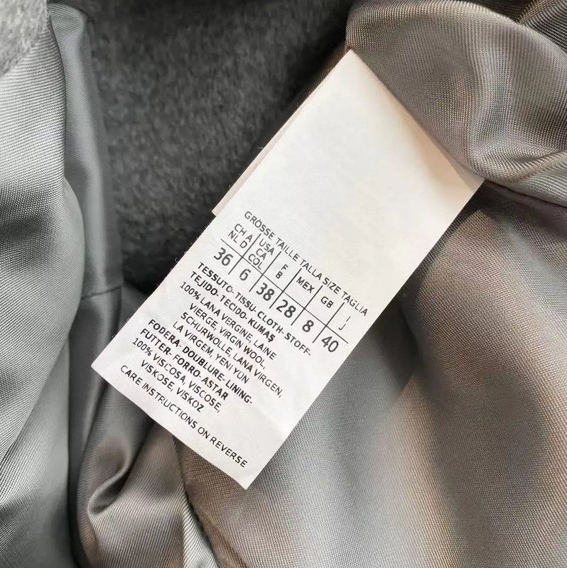 Max Mara MaxMara Women's Grey Wool Coat 0089 Size ONE SIZE - 5 Thumbnail