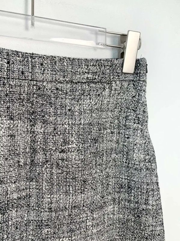 Max Mara MaxMara Gray Cotton Midi Skirt for Women 0089 Size 22" - 3 Thumbnail
