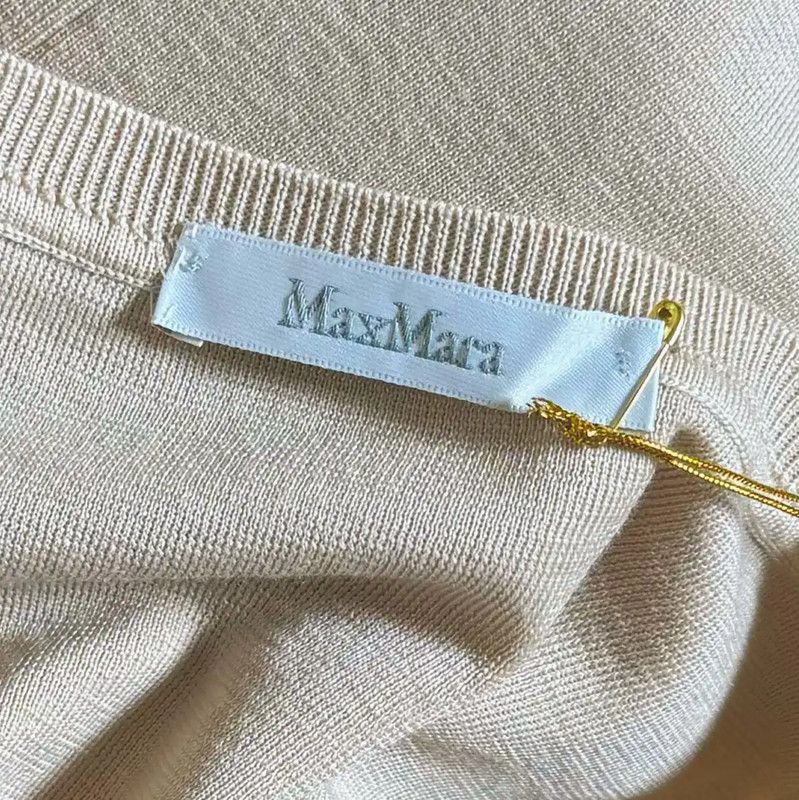 Max Mara MaxMara Camel Wool Women's T-Shirt 0089 Size M / US 6-8 / IT 42-44 - 7 Thumbnail