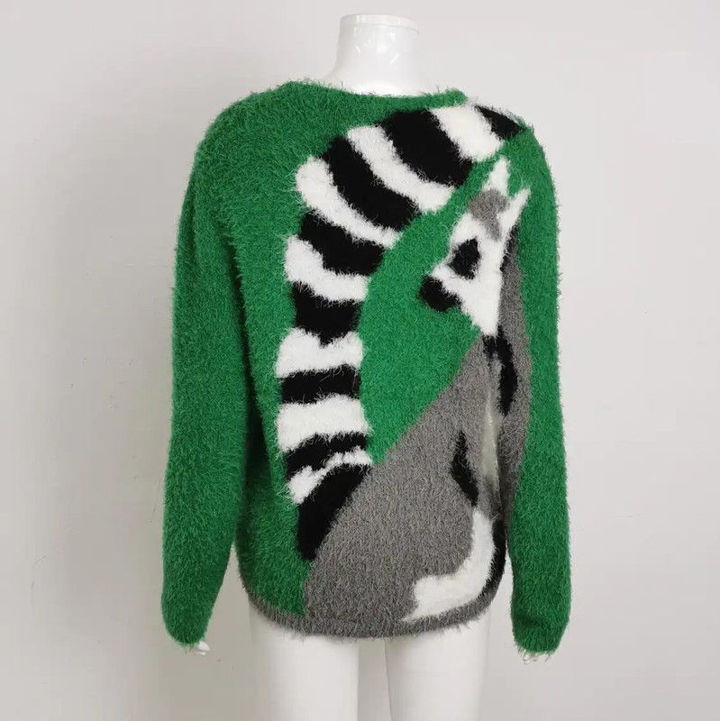 Max Mara MaxMara Color-Block Knit Sweater for Women 0089 Size XL / US 12-14 / IT 48-50 - 2 Thumbnail