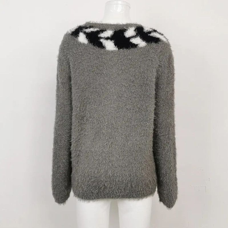 Max Mara MaxMara Gray Cotton Blend Pullover Sweater 0089 Size XL / US 12-14 / IT 48-50 - 2 Thumbnail