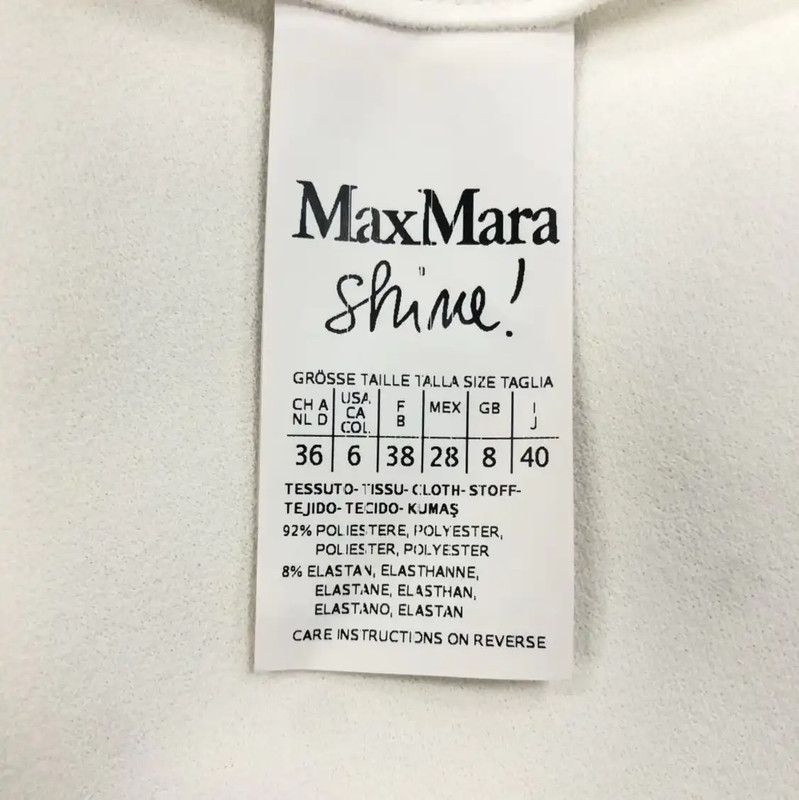 Max Mara MaxMara Elegant White Dress for Women 0089 Size M / US 6-8 / IT 42-44 - 4 Thumbnail