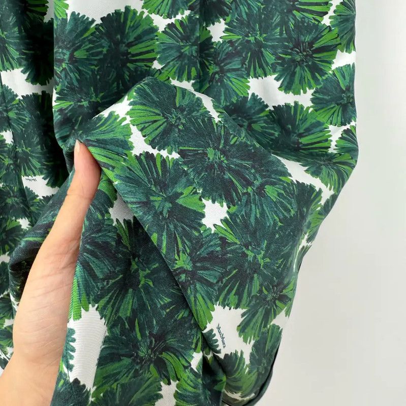 Max Mara MaxMara Green Silk Printed Casual Pants 0089 Size 22" - 3 Thumbnail