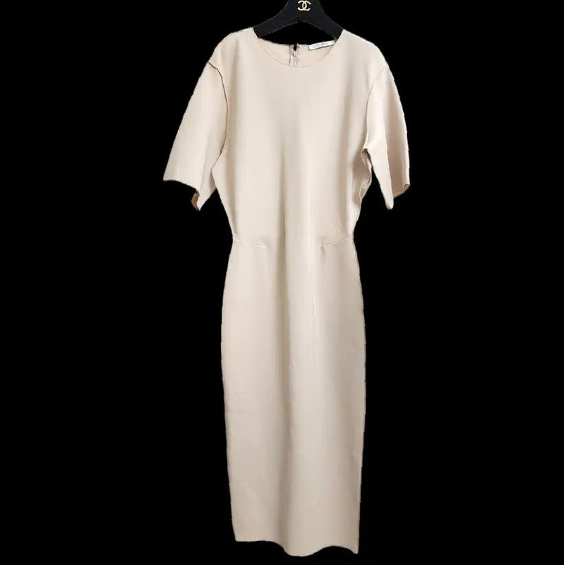 Max Mara MaxMara Khaki Midi Dress for Women 0089 Size XS / US 0-2 / IT 36-38 - 2 Thumbnail