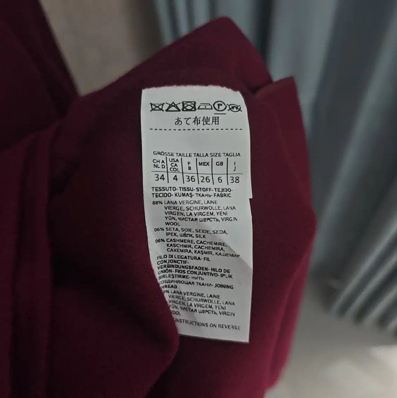 Max Mara MaxMara Wool Long Coat in Rose Red 0089 Size M / US 6-8 / IT 42-44 - 3 Thumbnail