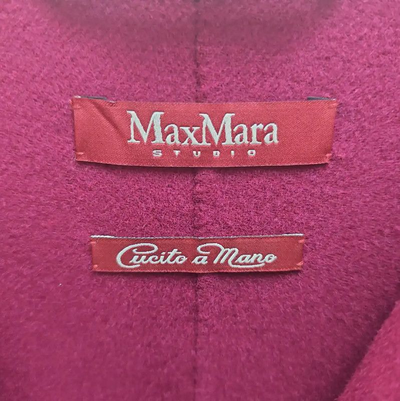 Max Mara MaxMara Wool Long Coat in Rose Red 0089 Size M / US 6-8 / IT 42-44 - 2 Thumbnail