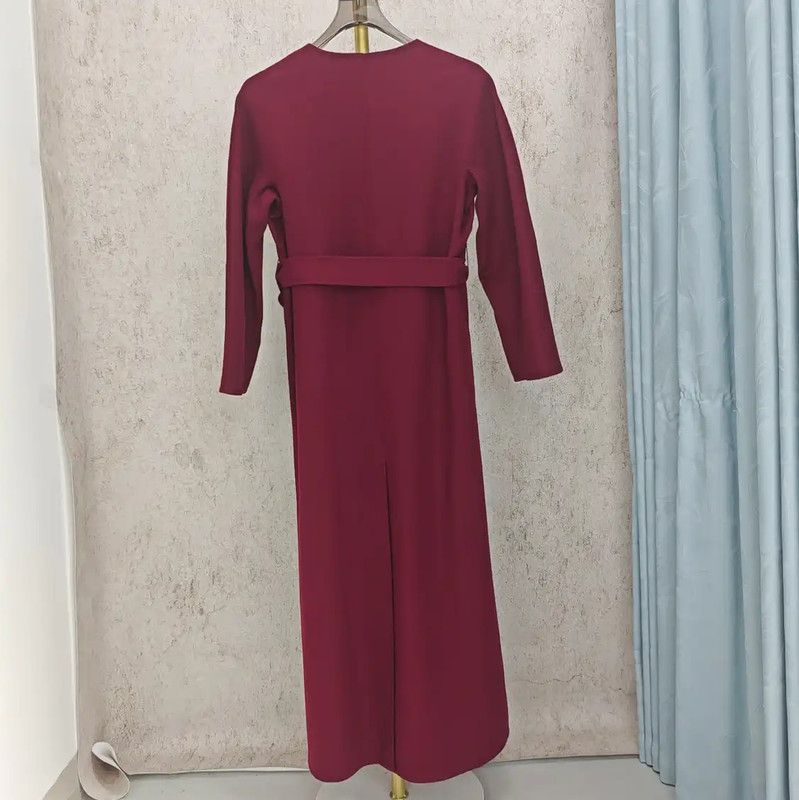 Max Mara MaxMara Wool Long Coat in Rose Red 0089 Size M / US 6-8 / IT 42-44 - 5 Thumbnail