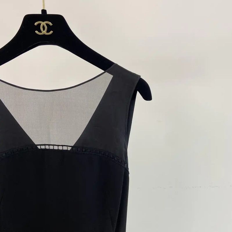 Max Mara MaxMara Black Sleeveless Dress for Summer 0089 Size XS / US 0-2 / IT 36-38 - 3 Thumbnail