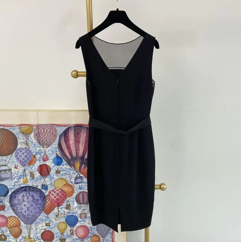 Max Mara MaxMara Black Sleeveless Dress for Summer 0089 Size XS / US 0-2 / IT 36-38 - 2 Thumbnail