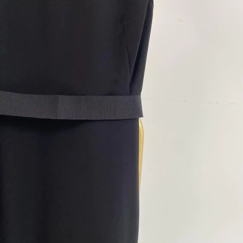 Max Mara MaxMara Black Sleeveless Dress for Summer 0089 Size XS / US 0-2 / IT 36-38 - 6 Thumbnail