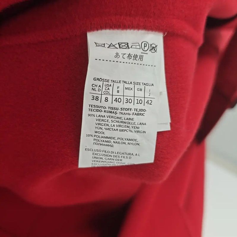 Max Mara MaxMara Red Wool Women's Coat 0089 Size XL / US 12-14 / IT 48-50 - 3 Thumbnail