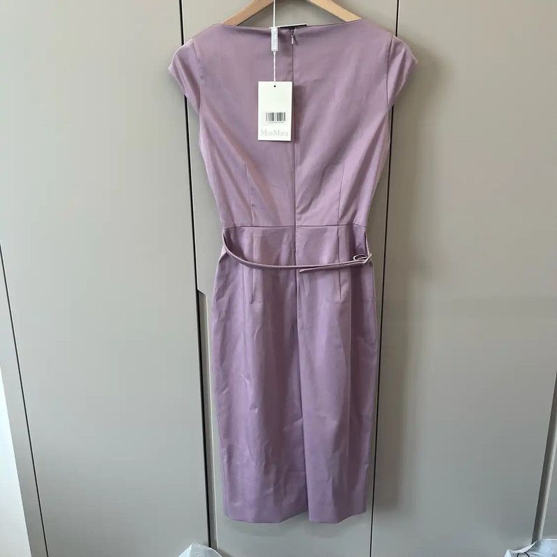 Max Mara MaxMara Purple Silk Dress for Women 0089 Size ONE SIZE - 2 Thumbnail