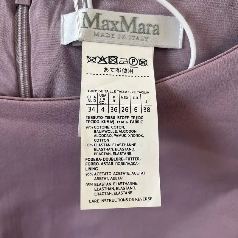 Max Mara MaxMara Purple Silk Dress for Women 0089 Size ONE SIZE - 4 Thumbnail
