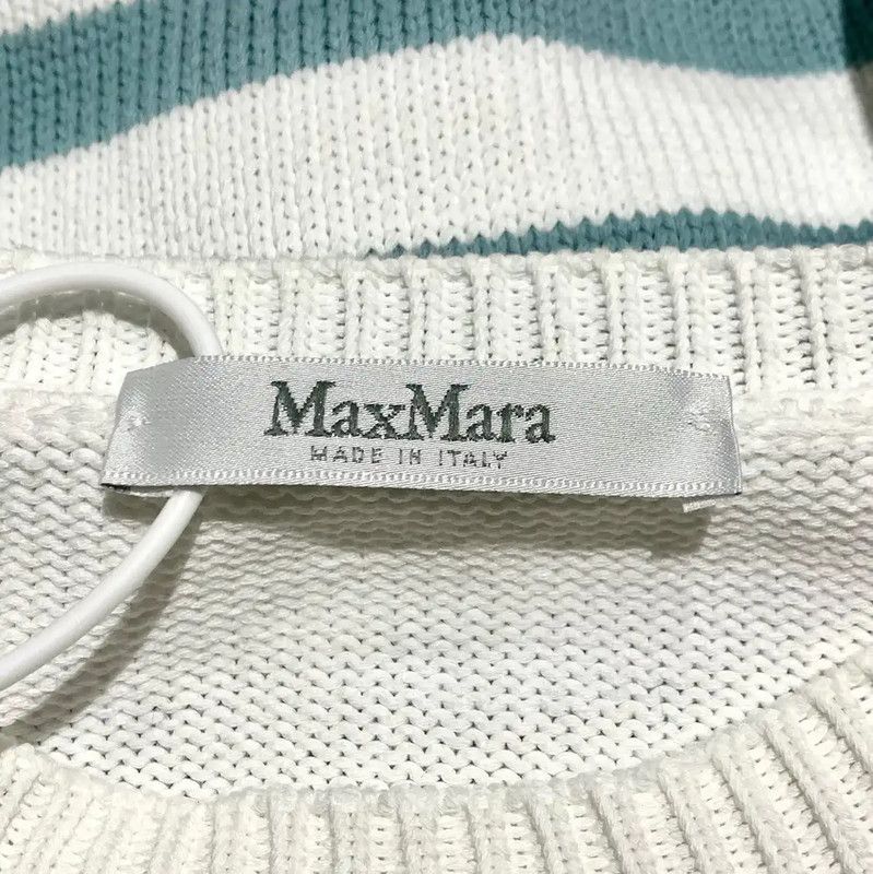 Max Mara MaxMara Striped Cotton Sweater with Embroidery 0089 Size M / US 6-8 / IT 42-44 - 5 Thumbnail