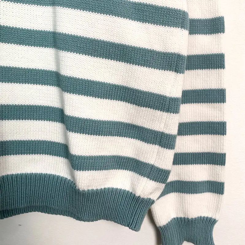 Max Mara MaxMara Striped Cotton Sweater with Embroidery 0089 Size M / US 6-8 / IT 42-44 - 4 Thumbnail