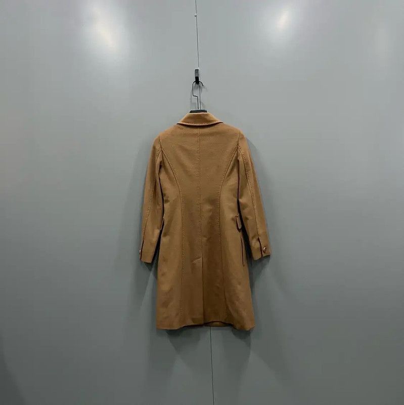 Max Mara MaxMara Khaki Long Coat for Women 0089 Size ONE SIZE - 2 Thumbnail