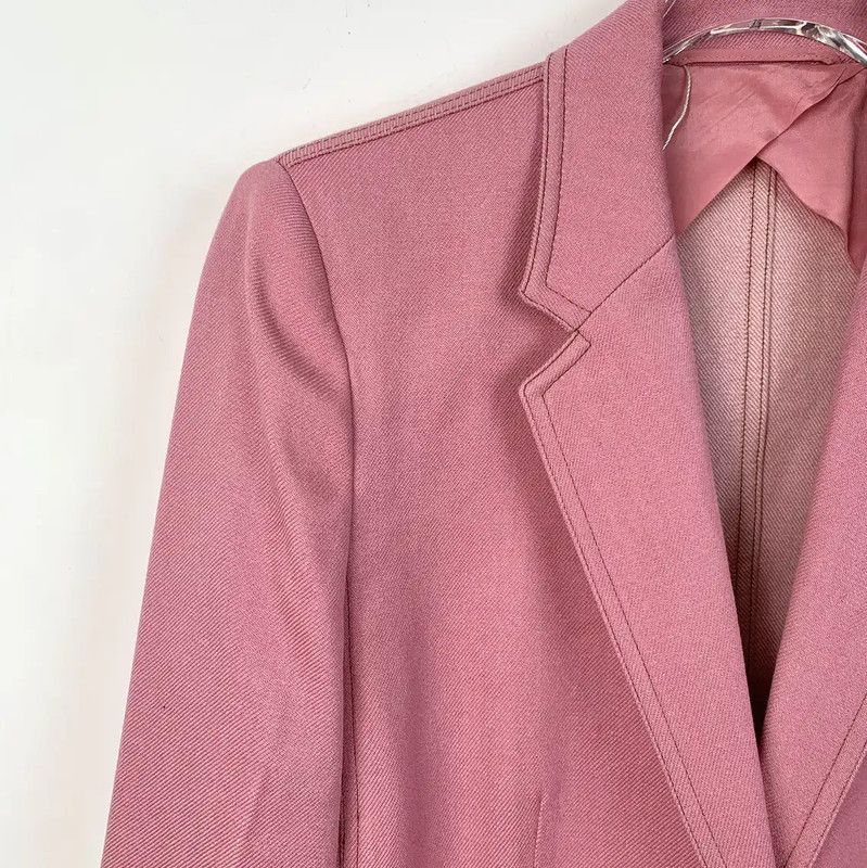 Max Mara MaxMara Pink Wool Women's Jacket 0089 Size L / US 10 / IT 46 - 3 Thumbnail