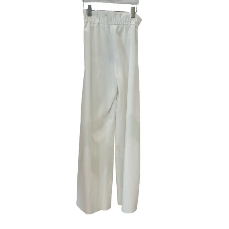 Max Mara MaxMara White Cotton Casual Pants M Size 0089 Size 23" - 2 Thumbnail