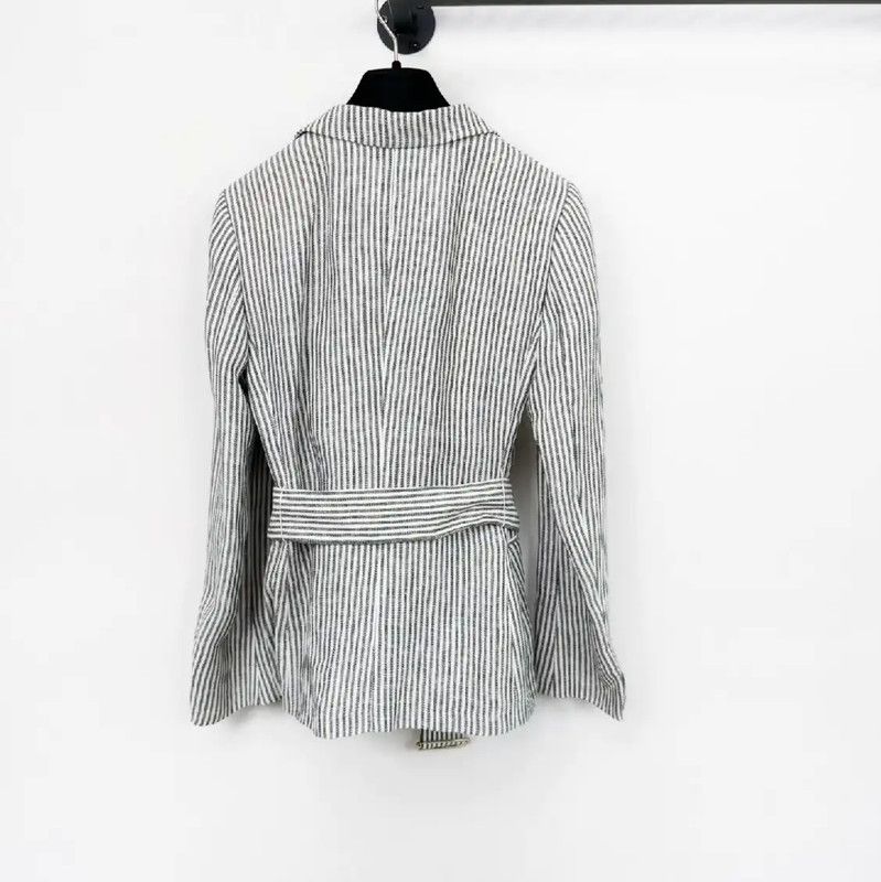 Max Mara MaxMara Striped Women's Coat for Spring and Autumn 0089 Size S / US 4 / IT 40 - 2 Thumbnail