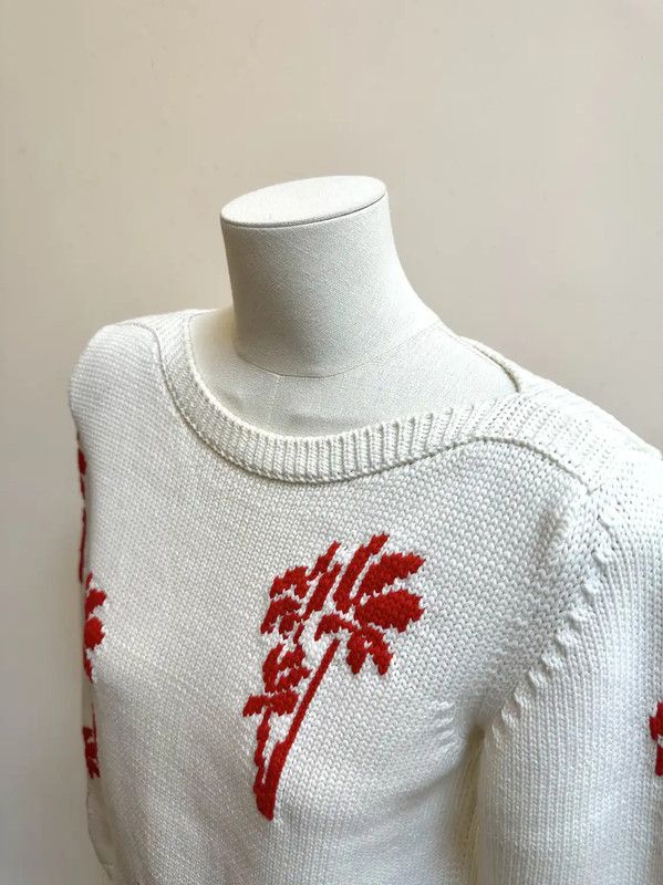 Max Mara MaxMara Colorblocked Cotton-Blend Sweater 0089 Size S / US 4 / IT 40 - 4 Thumbnail
