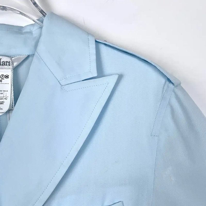 Max Mara MaxMara Light Blue Cotton Dress for Women 0089 Size M / US 6-8 / IT 42-44 - 3 Thumbnail
