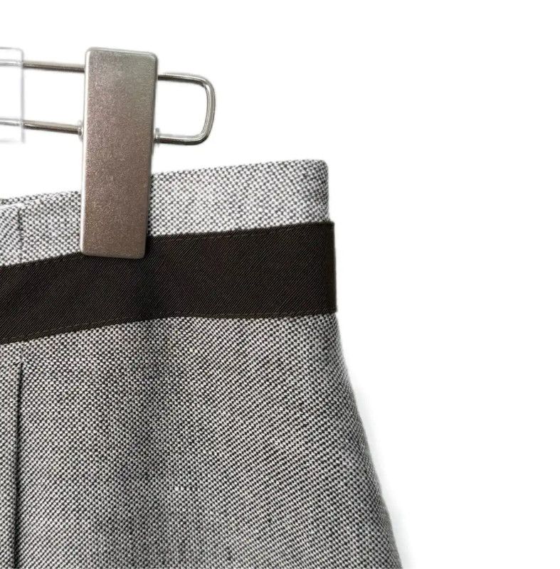 Max Mara MaxMara Gray Cotton-Blend Midi Skirt 0089 Size 38" / US 16 / IT 52 - 3 Thumbnail