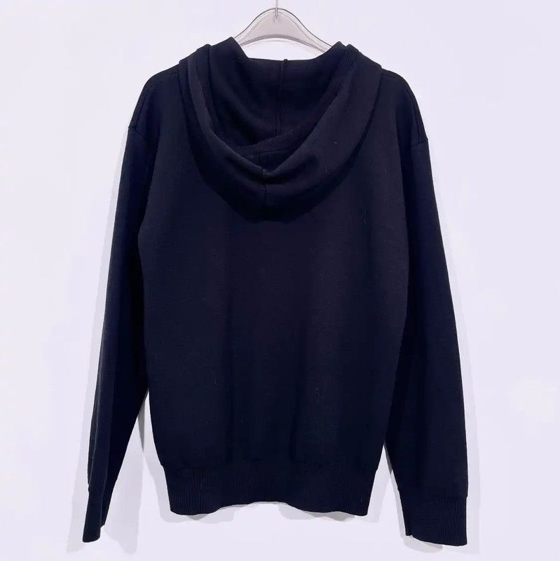 Max Mara MaxMara Black Wool Women's Hoodie 0089 Size XS / US 0-2 / IT 36-38 - 3 Thumbnail