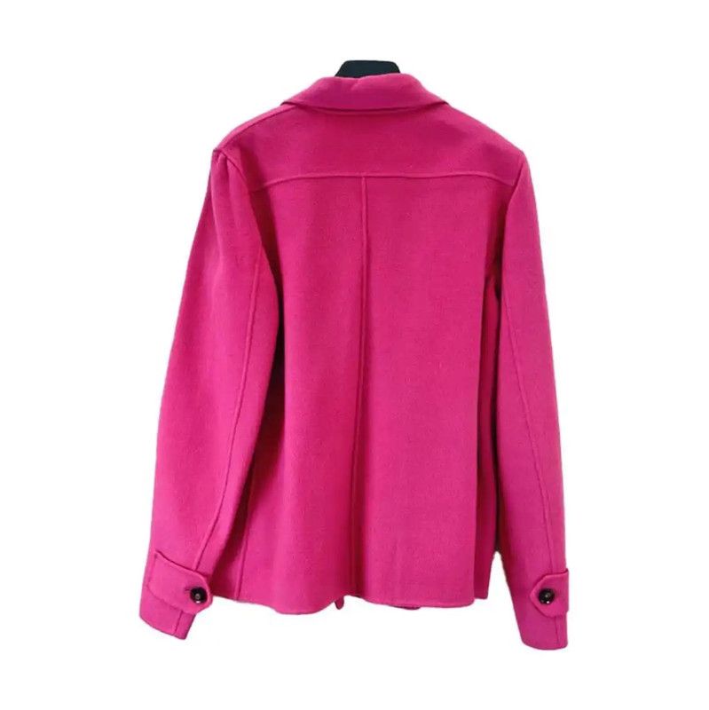 Max Mara MaxMara Women's Pink Wool Short Coat 0089 Size XL / US 12-14 / IT 48-50 - 2 Thumbnail