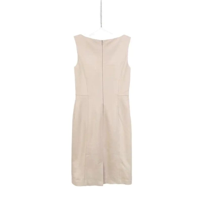 Max Mara MaxMara Beige Wool Sleeveless Dress 0089 Size ONE SIZE - 2 Thumbnail
