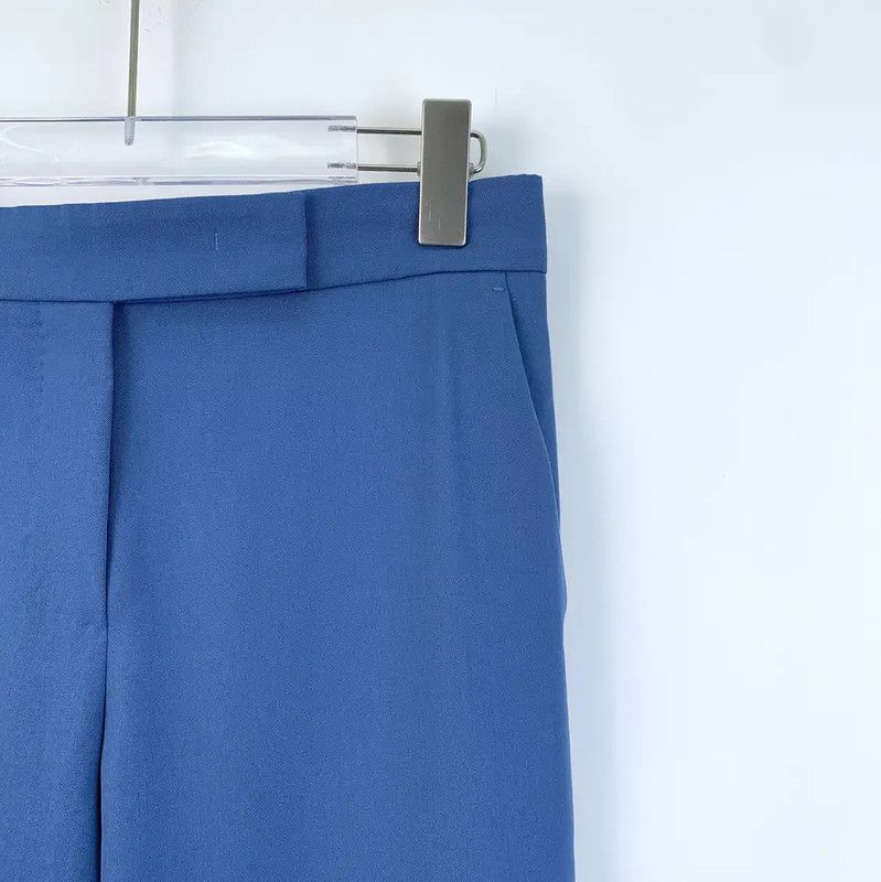 Max Mara MaxMara Women's Blue Wool Casual Pants 0089 Size 22" - 3 Thumbnail