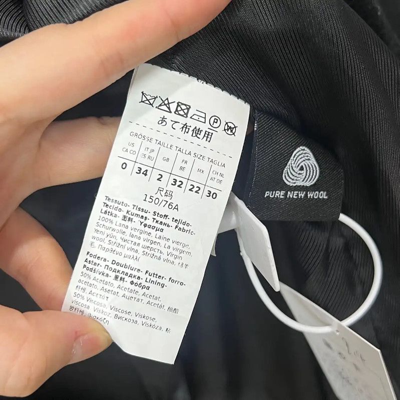 Max Mara MaxMara Black Wool Women's Coat 0089 Size XXS / US 00 / IT 34 - 3 Thumbnail