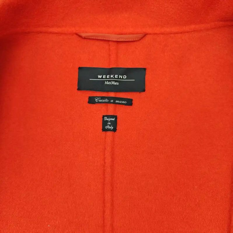 Max Mara MaxMara Red Wool Long Coat for Women 0089 Size L / US 10 / IT 46 - 6 Thumbnail