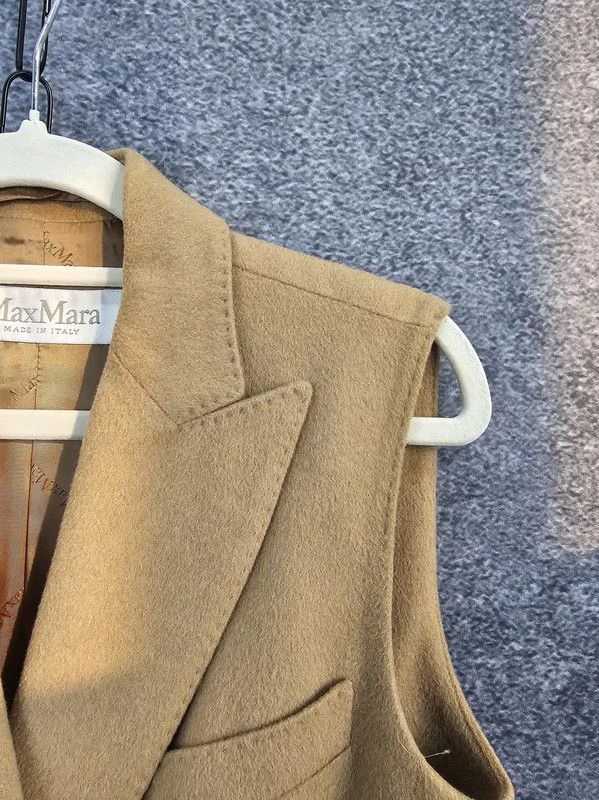 Max Mara MaxMara Khaki Wool Ladies Vest 0089 Size S / US 4 / IT 40 - 4 Thumbnail