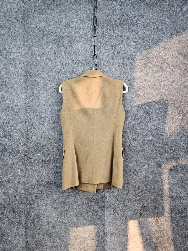 Max Mara MaxMara Khaki Wool Ladies Vest 0089 Size S / US 4 / IT 40 - 2 Thumbnail